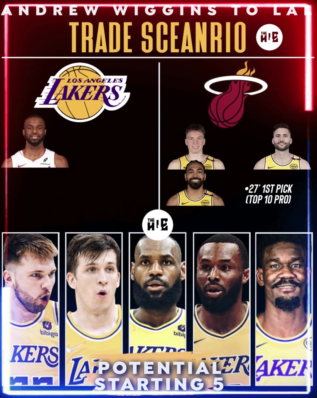  可行美媒模拟交易湖人得维金斯送克莱伯克内克特文森特1首轮